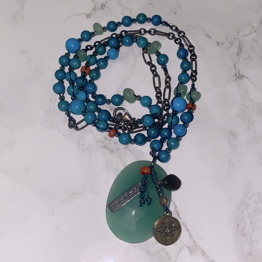 SILPADA Blue Quartzite 'CHERISH & PROTECT Bead Necklace